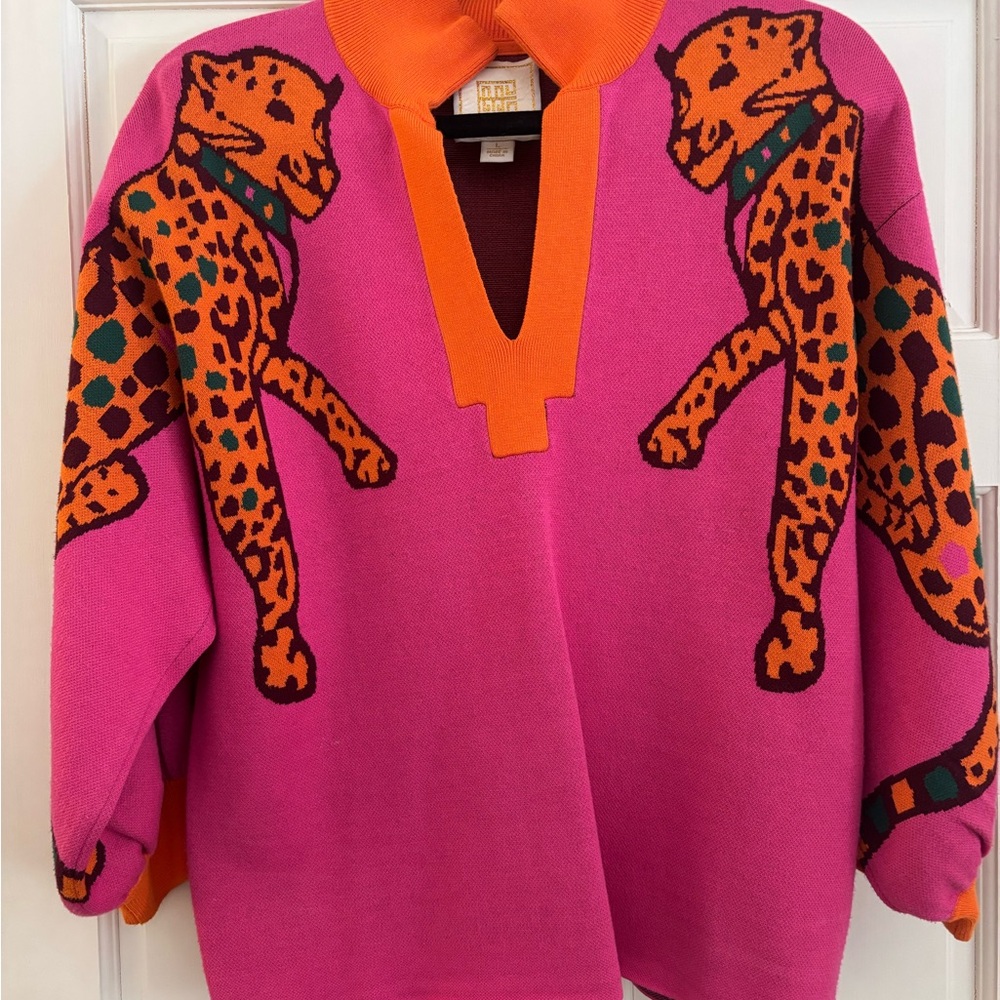 Emily McCarthy Lolli Sweater “Lounging Leopard”